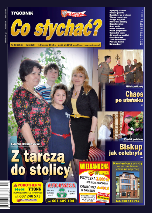 Okładka gazety Co słychać? - nr 13 (756) 2012